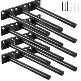 MHMYDZ 12-pack 6-inch floating bracket set securely supports shelves.