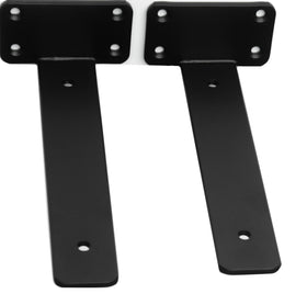 MHMYDZ 2 pack 10 inch hidden L bracket front view shows rustic industrial support