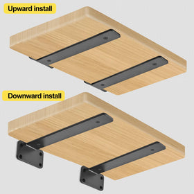 MHMYDZ 2 pack 10 inch hidden L bracket matte finish for durability