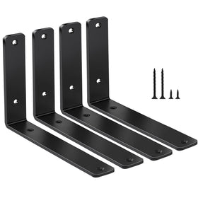 MHMYDZ 4-pack brackets close-up showing sturdy L-shape design for heavy loads.