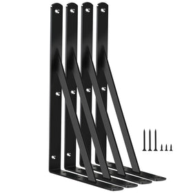 MHMYDZ 4-pack shelf brackets with included screws for quick mounting