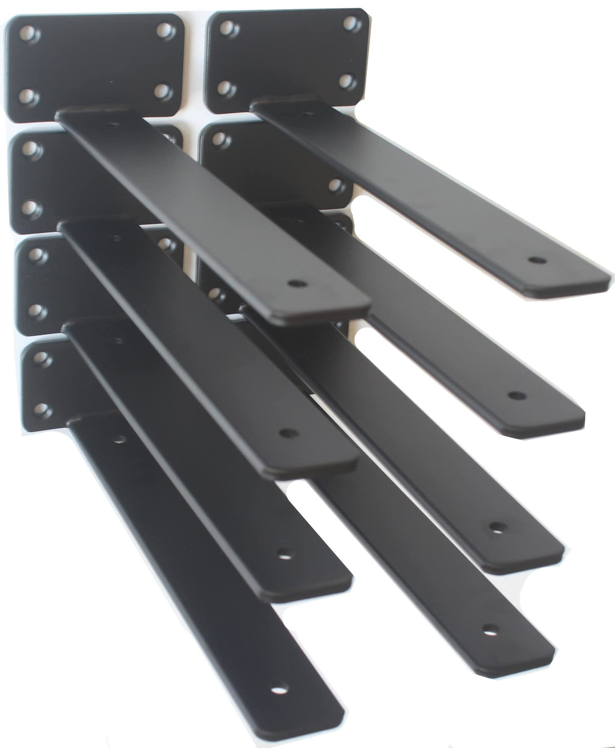 MHMYDZ 8-pack 10-inch hidden L-brackets provide strong shelf support for home projects.