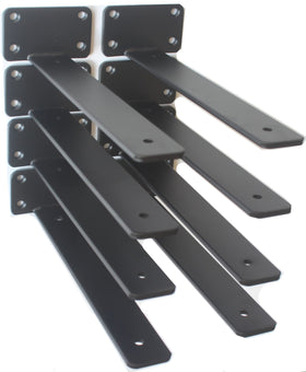 MHMYDZ 8-pack 10-inch hidden L-brackets provide strong shelf support for home projects.