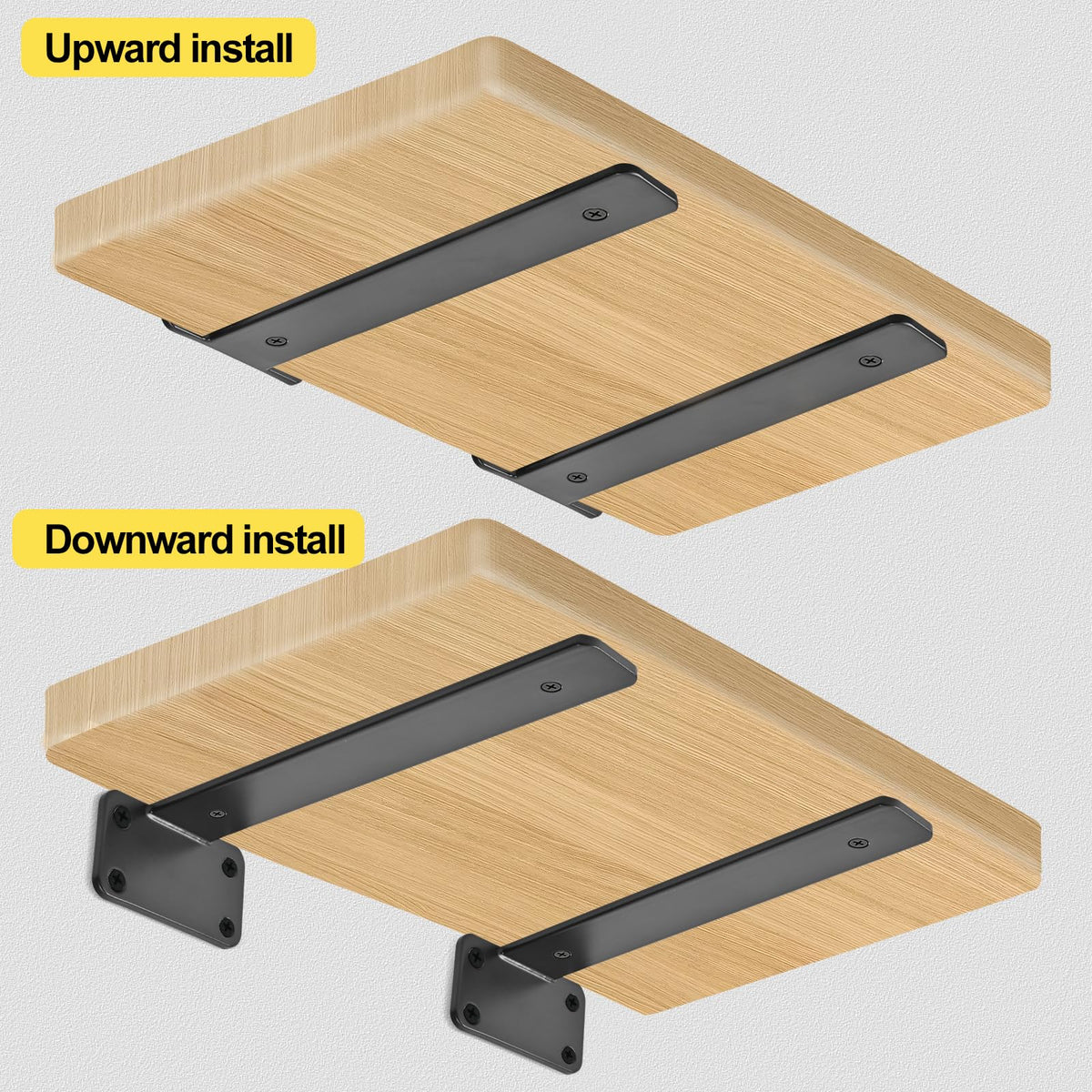 MHMYDZ heavy-duty brackets offer 100 lb per pair support when mounted properly.