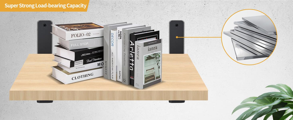Twelve-pack ensures multiple shelves across spaces.