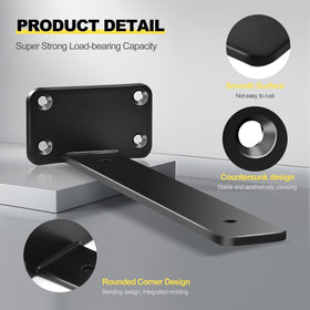 MHMYDZ 10-inch L-bracket installed under a kitchen shelf for strong support.