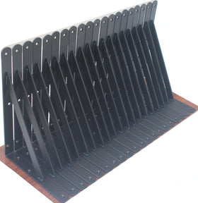 MHMYDZ heavy-duty shelf bracket 12x8 inches provides strong wall support.