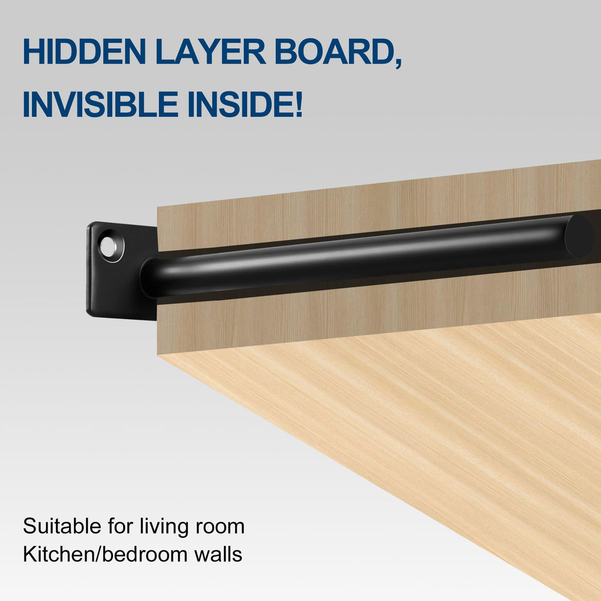 MHMYDZ invisible floating shelf support with concealed hardware.