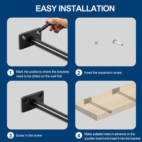 MHMYDZ kitchen floating shelf setup demonstrates space-saving solution.