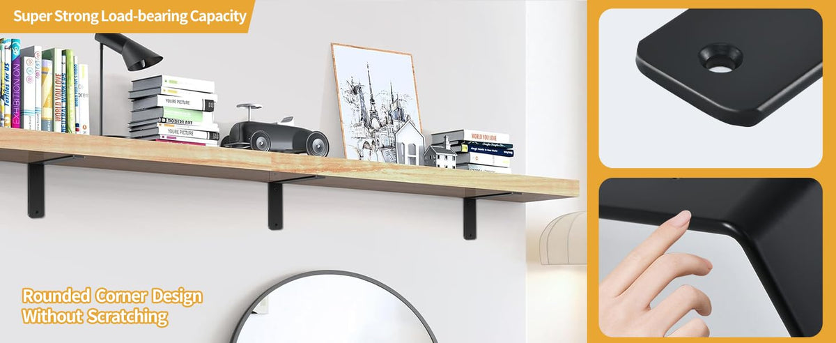 Easy install with basic tools for DIY shelving projects.