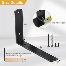 MHMYDZ L-bracket close-up shows 5mm steel and secure welds
