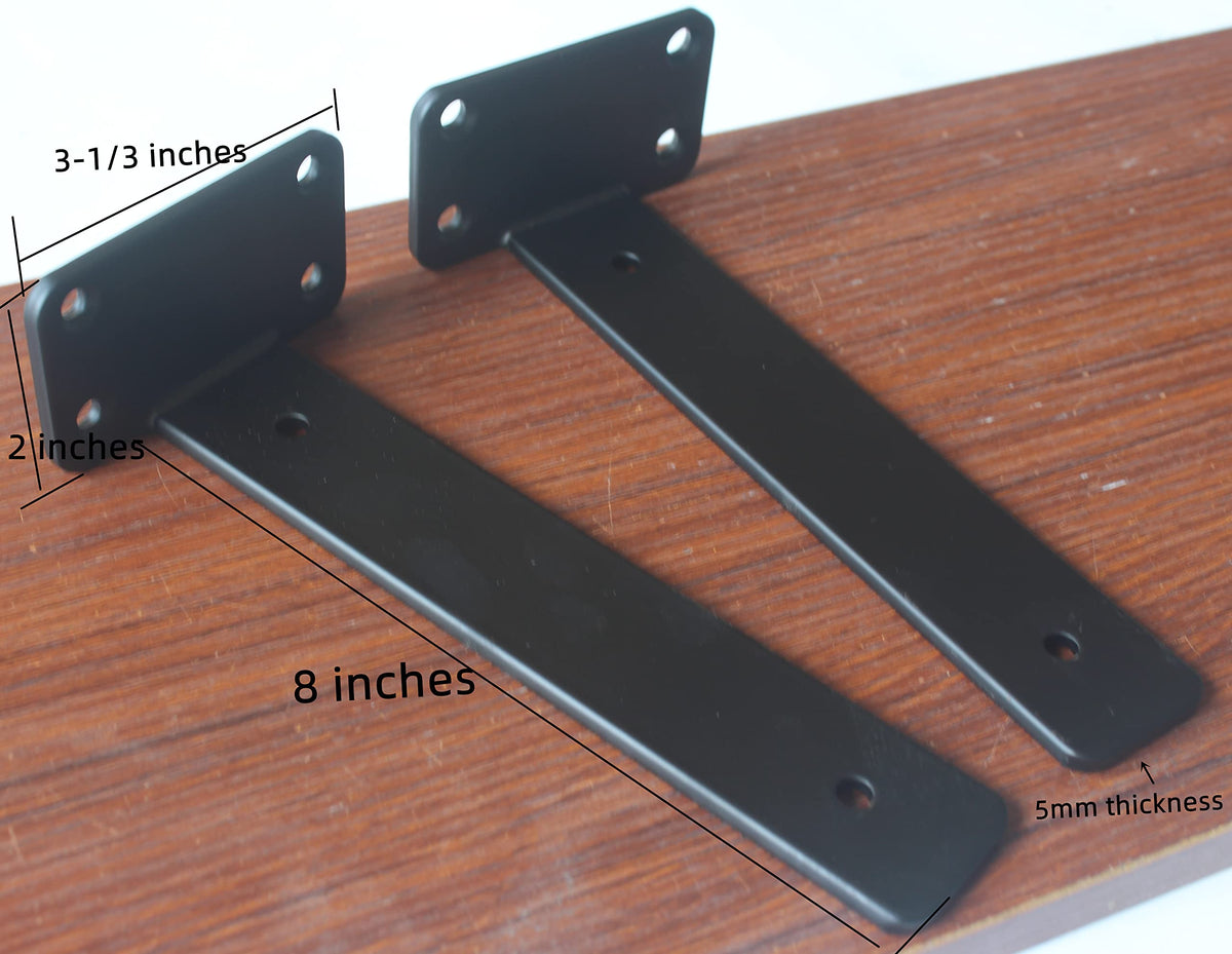 MHMYDZ rustic industrial metal brackets add rugged charm for shelves