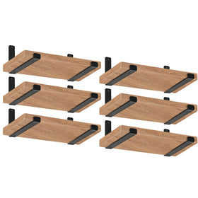 MHMYDZ rustic shelf brackets, front view, ideal for sturdy floating shelves.