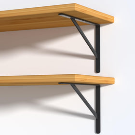 MHMYDZ 12x8 inch bracket mounted on wall provides shelf stability.