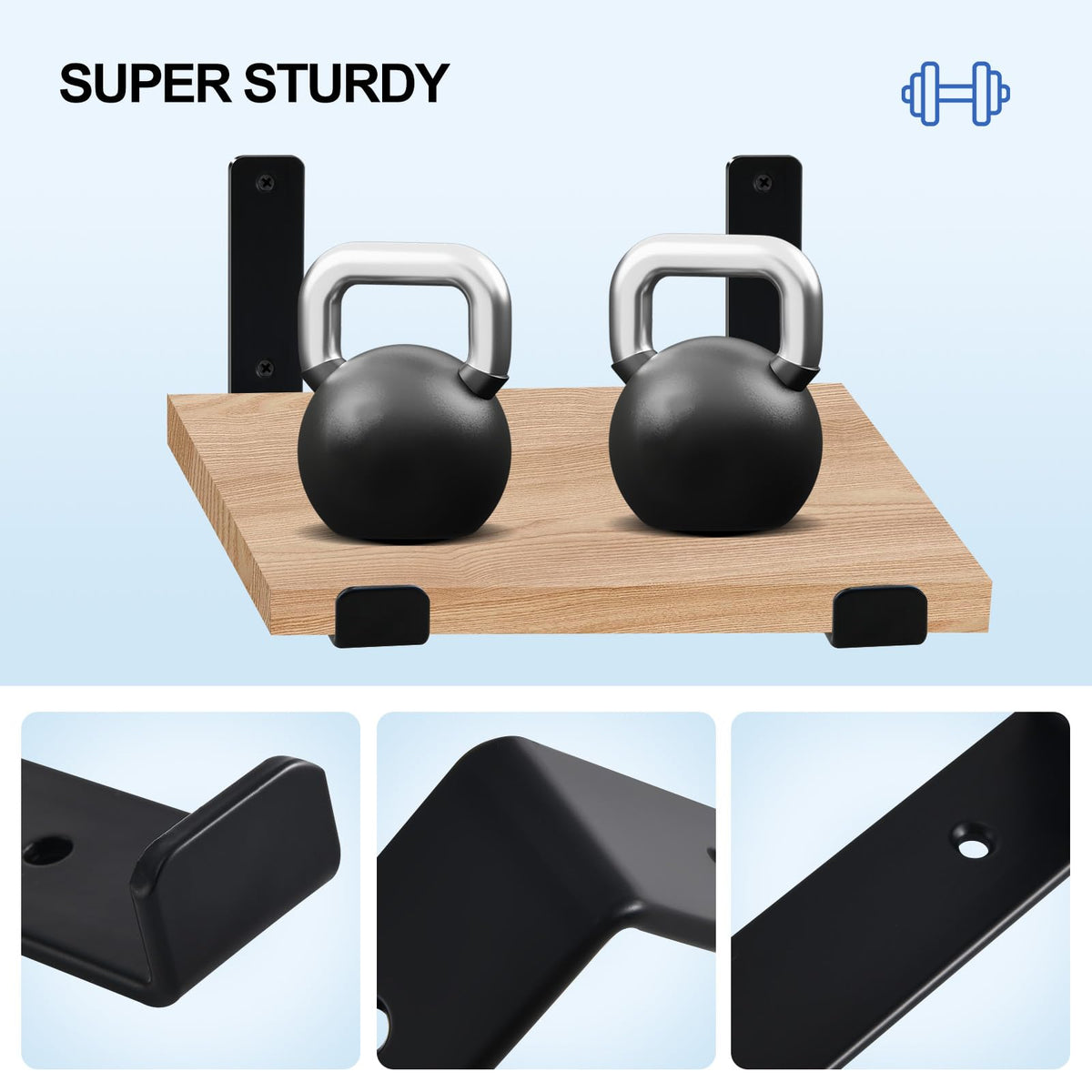 Six bracket pack from MHMYDZ arranged for a stylish, space-saving display.