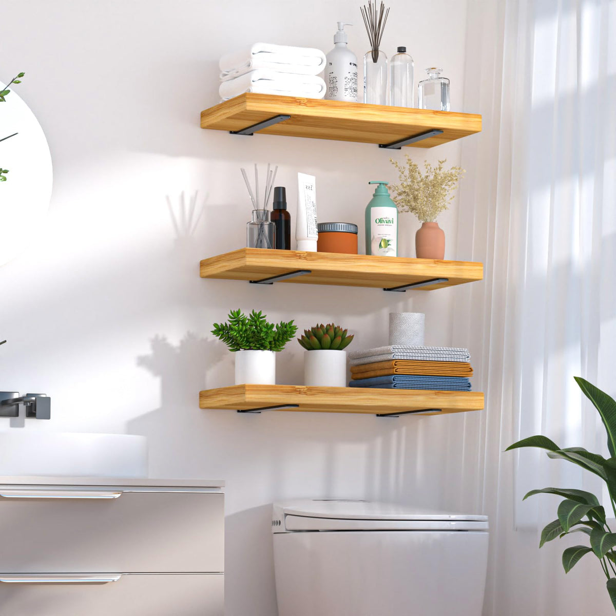 MHMYDZ steel construction ensures durable shelf support over time.