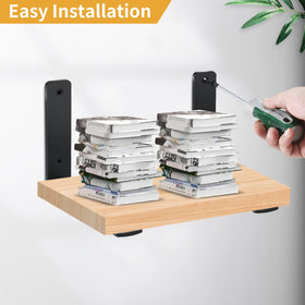 Steel construction for durable, heavy-duty brackets suitable for daily use.