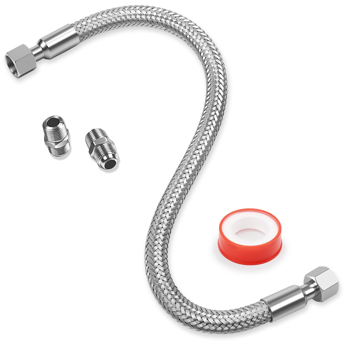 MHWTSS jumper hose stainless core improves durability for daily shop use and reliable air flow.
