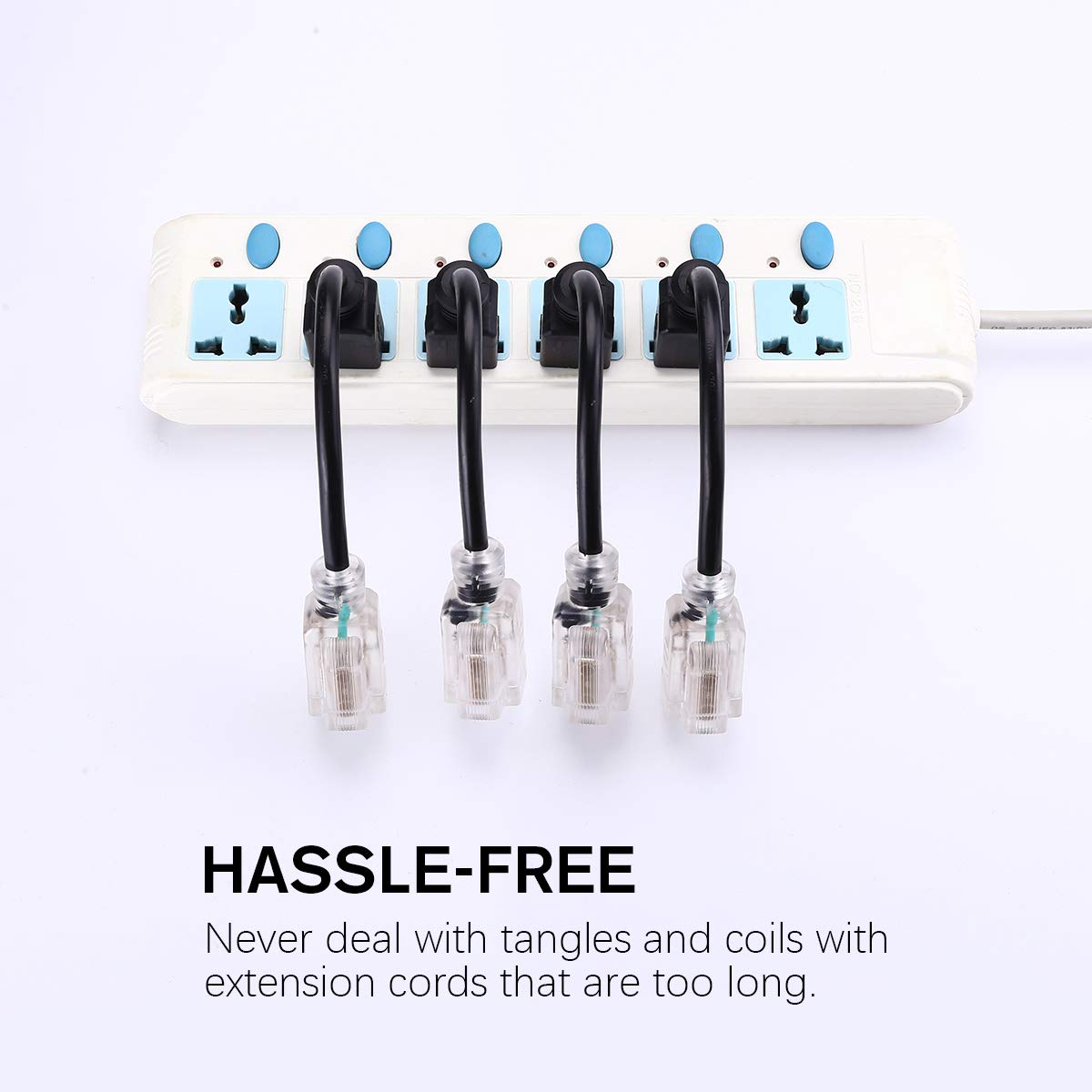 Miady molded plugs extension cord with durable cover against moisture and sun