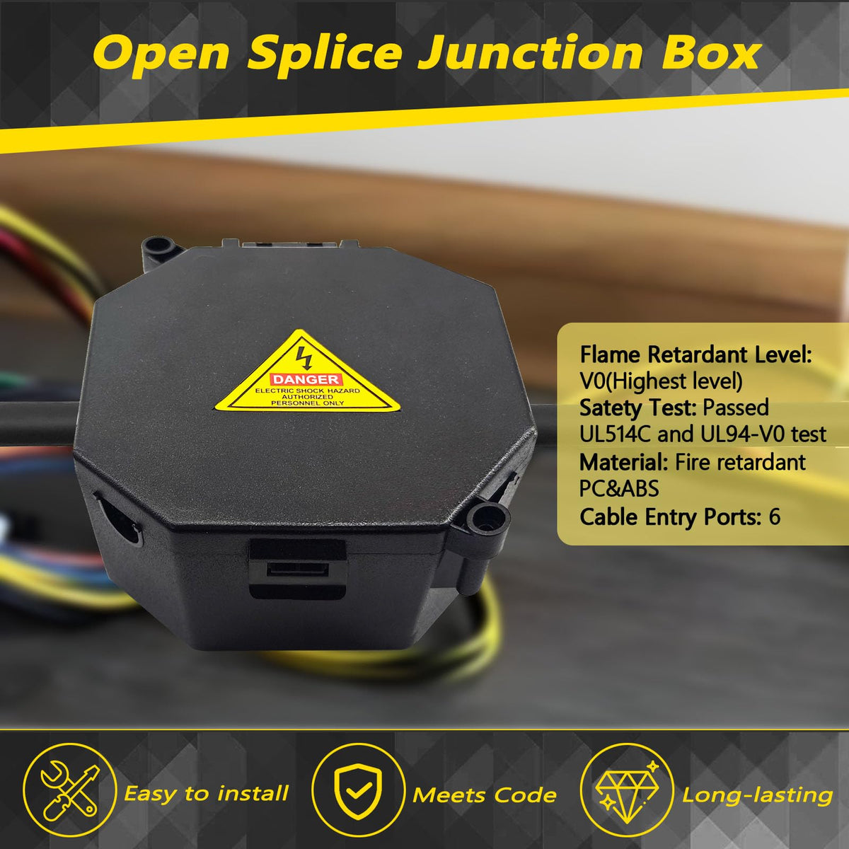 MIARALA junction box cover secures the enclosure and protects connections from dust.
