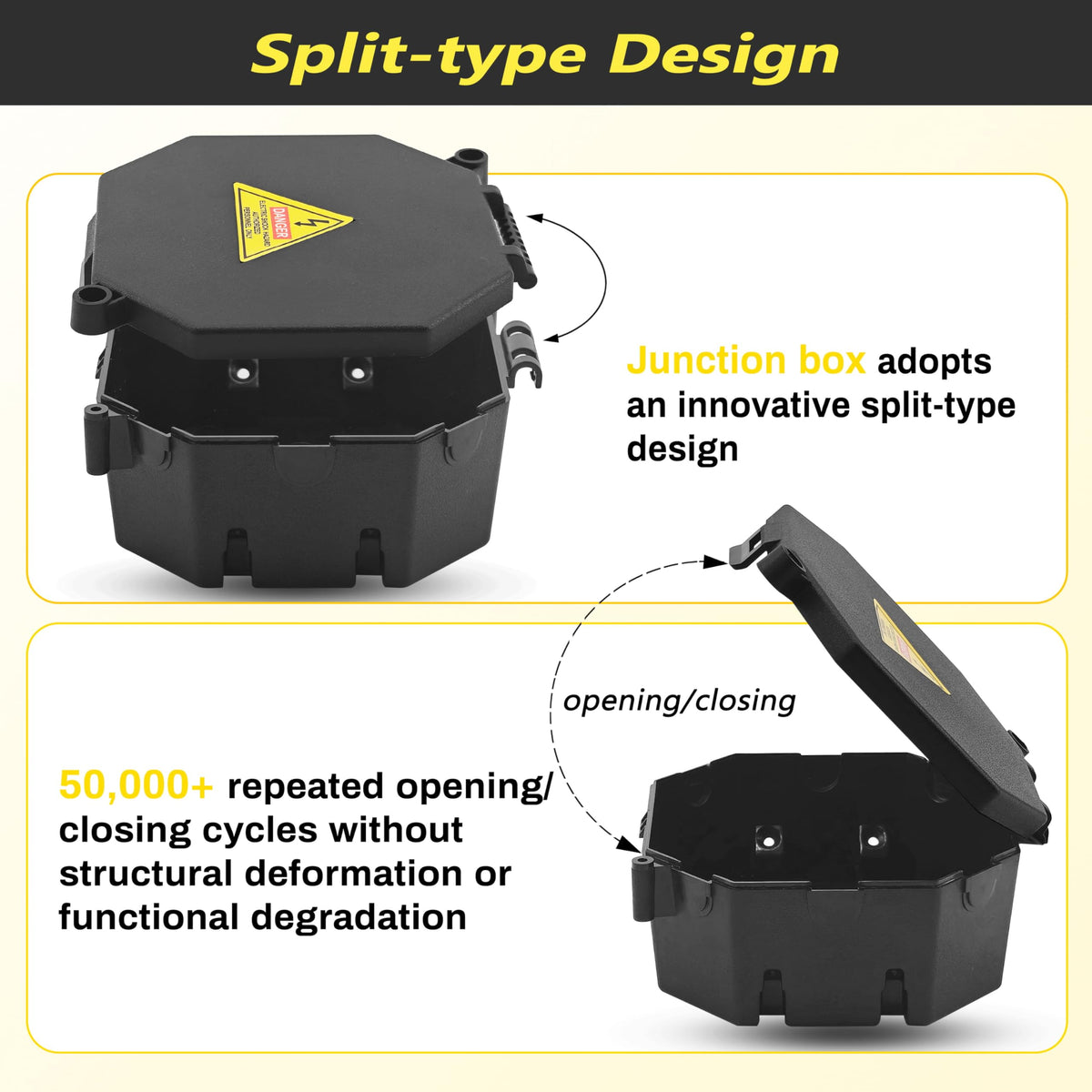 MIARALA premium hinge withstands 50,000 open/close cycles for repeated use.