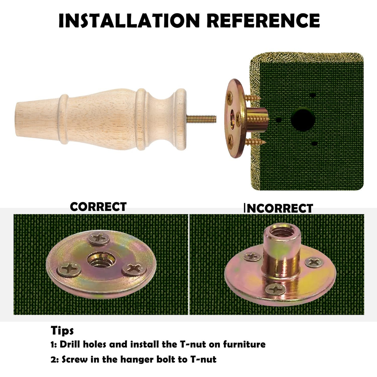 Michanco 6-inch hanger bolt preinstalled, simplifying installation.