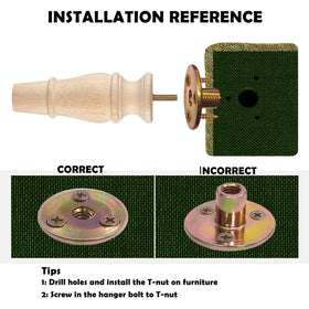 Michanco 6-inch hanger bolt preinstalled, simplifying installation.