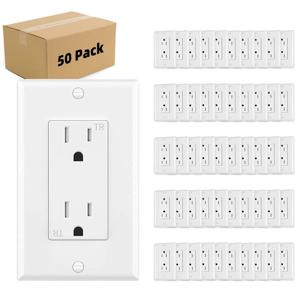 Micmi outlet decorator 15A shown for flexible wall installation