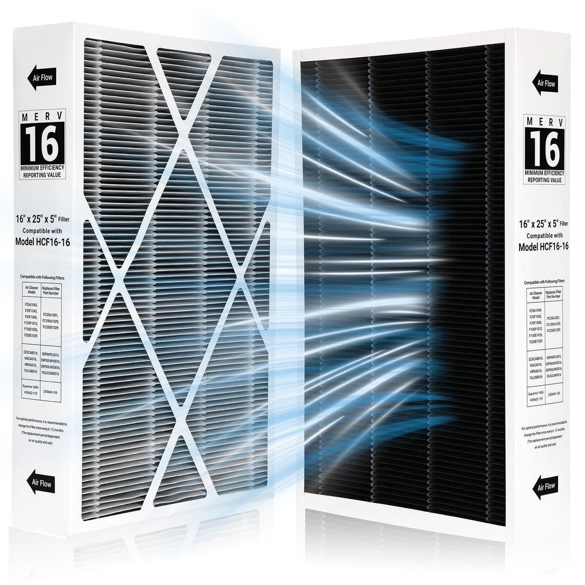 Micnce 6672 MERV16 filter close-up demonstrates high-efficiency filtration for cleaner air.