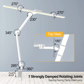 Micomlan 45-degree LEDs reduce screen glare during work.