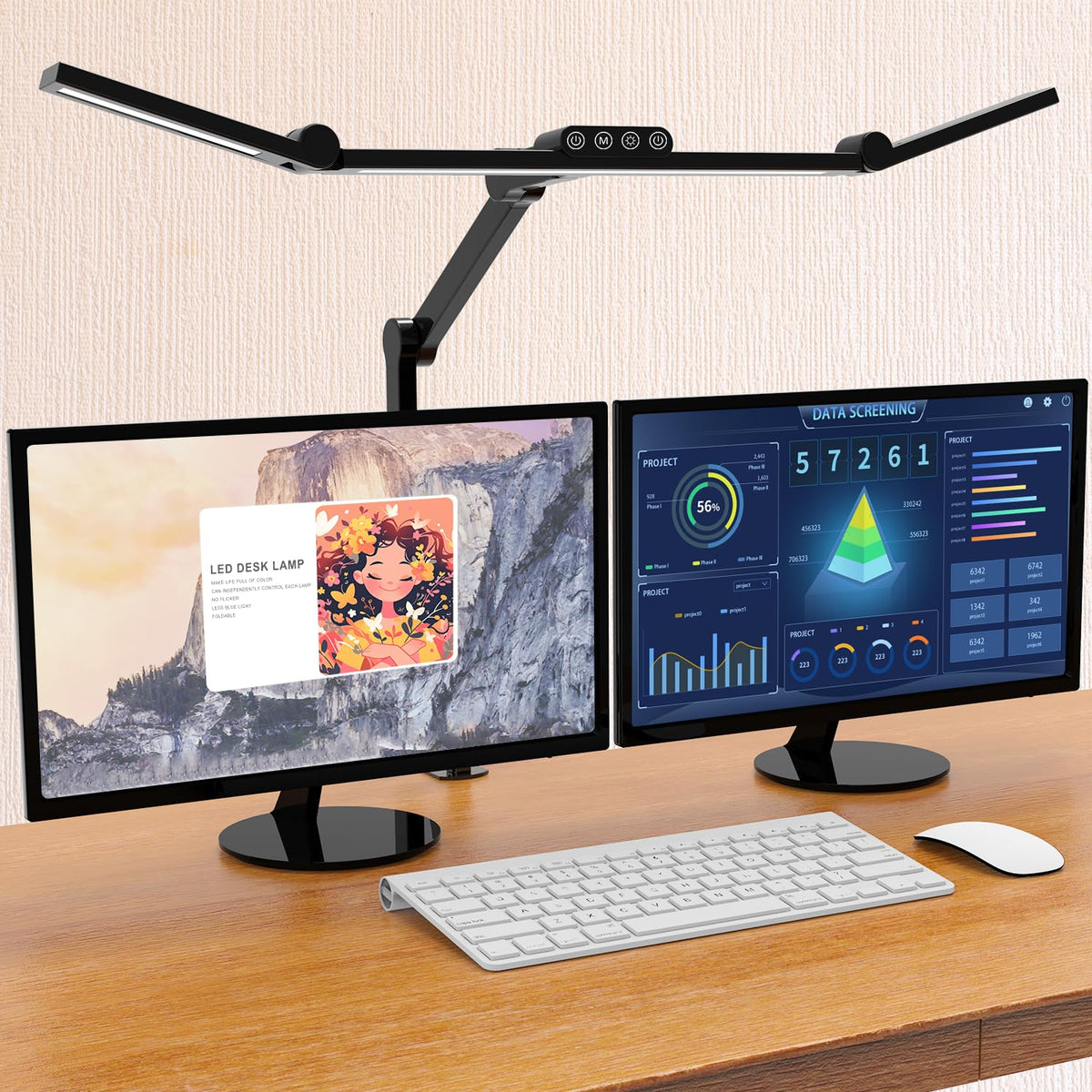 Micomlan LED desk lamp clamp enables versatile desk illumination and task focus.