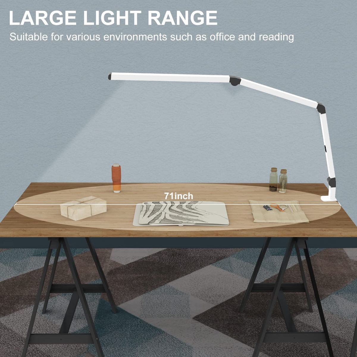 Adjust color temperature and brightness to suit tasks.