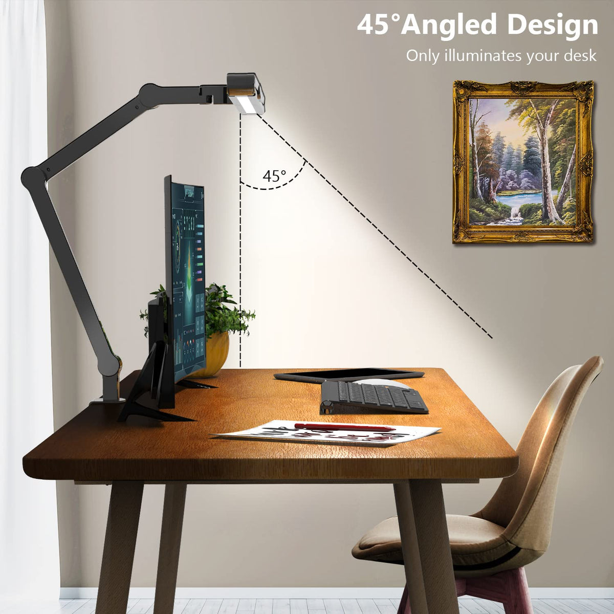 Micomlan LED lamp with CRI > 90 delivers accurate color rendering for work.
