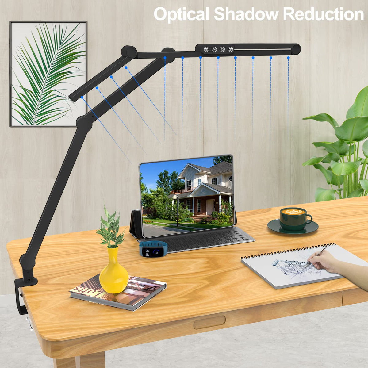 Micomlan lamp offers stepless dimming and memory for effortless scene saving.