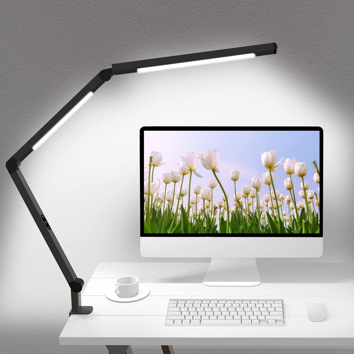 Micomlan dual-light LED desk lamp provides even illumination for focused work