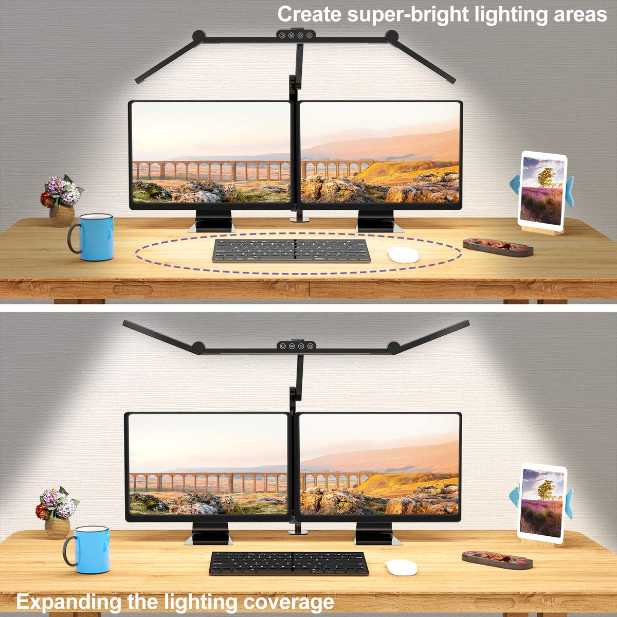 Micomlan LED desk lamp with seven joints provides precise lighting angles for drafting and sewing.