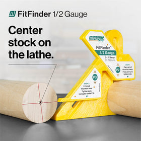 Microjig FitFinder lathe workflow improves center balance and repeatable setups.