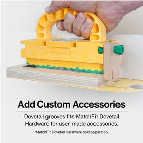 MICROJIG GRR-RIPPER 2GO dovetail grooves for easy accessory attachment