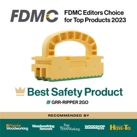 High-visibility yellow-green design helps locate the push block in busy shops