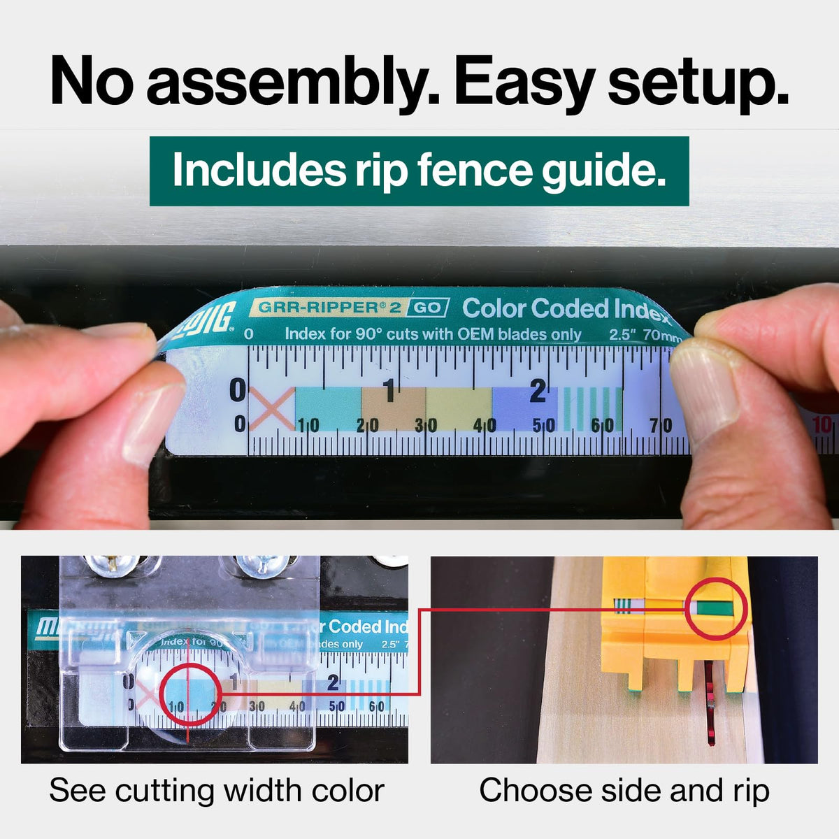Two GRR-RIPPER 2GO blocks used together for longer cuts
