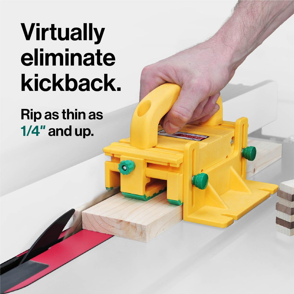 GRR-RIPPER uses downward pressure to reduce kickback on stock.