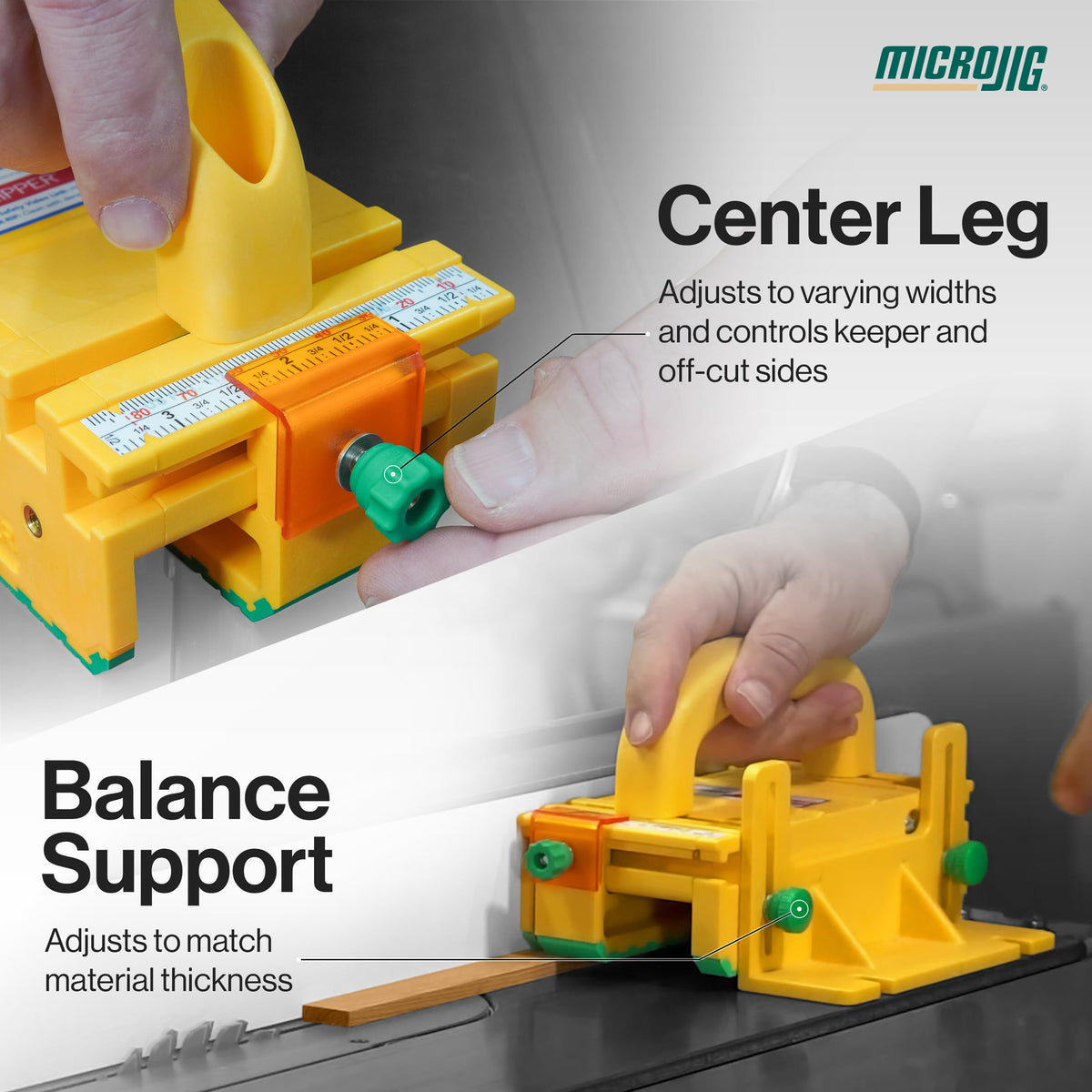 MICROJIG GRR-RIPPER+ SafeRip Kit for safer handling and cleaner finishes.
