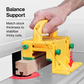 Three legs design provides stable multi directional control during cuts.
