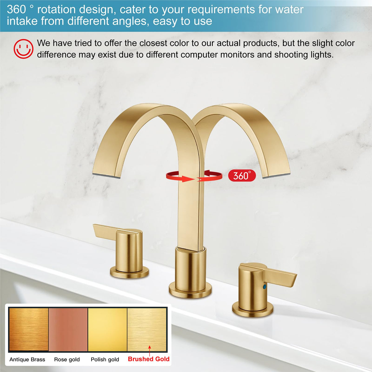 Midanya 360 degree gooseneck spout lets you adjust angle effortlessly