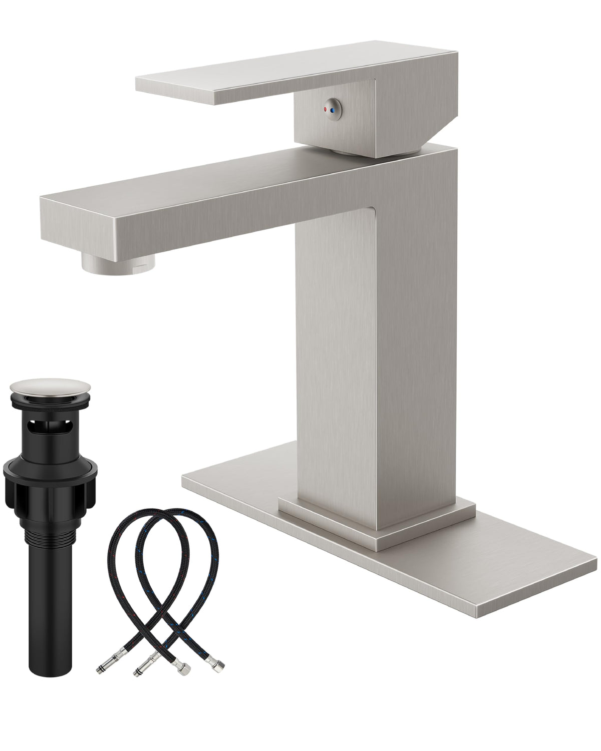Midanya 1-hole faucet with single handle for effortless temperature control.