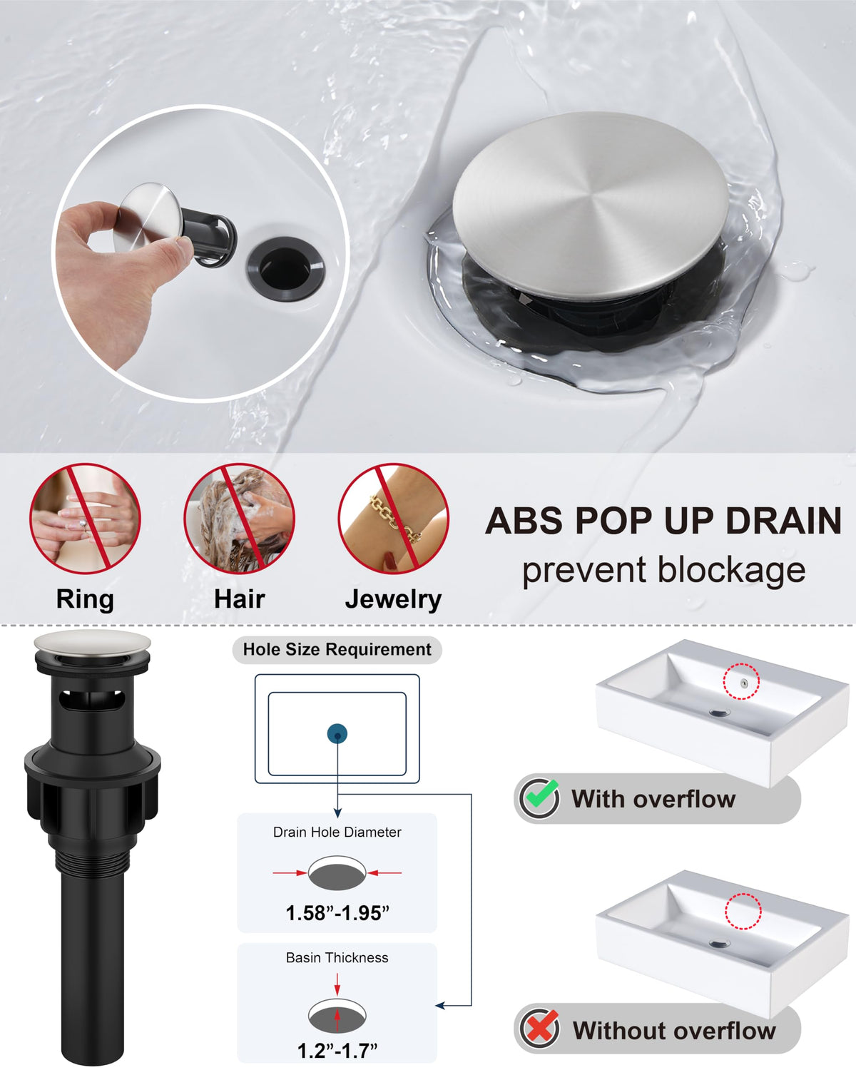 Midanya 1.2 GPM flow supports efficient, splash-free use.