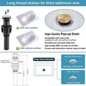 Midanya bathroom vanity faucet pairs well with 6-16 inch widespread sinks