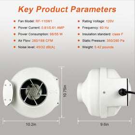 MIDCVFRUN air pressure indicator for monitoring radon fan operation