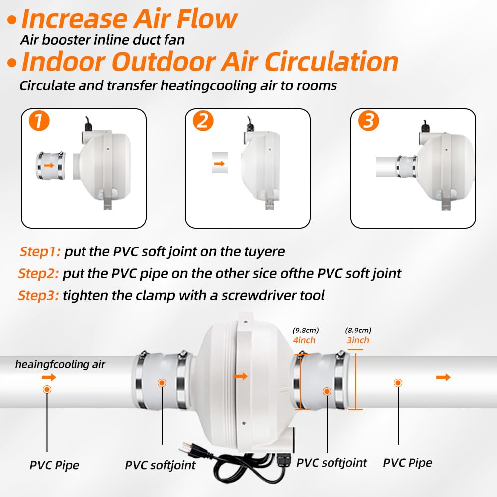 MIDCVFRUN quiet operation at low and high speeds reduces ambient noise