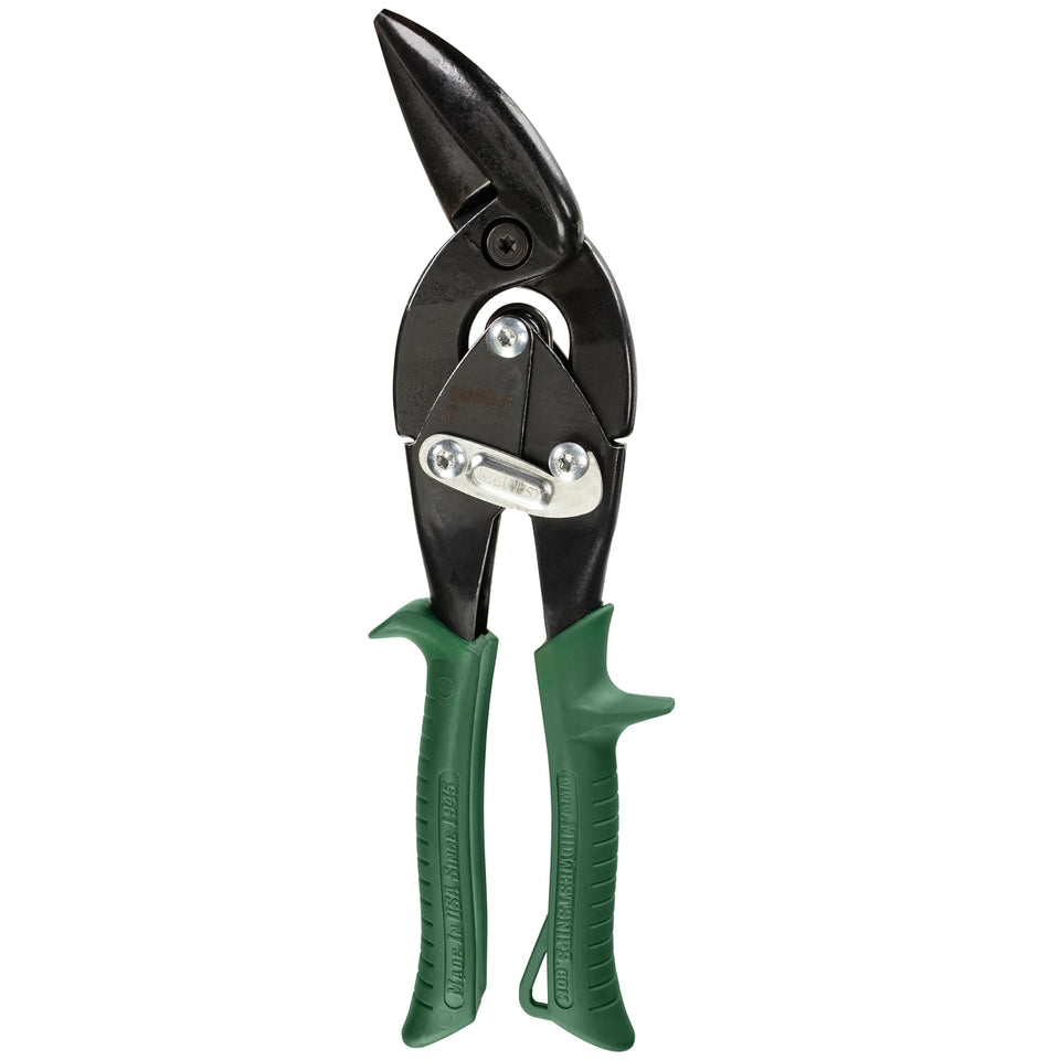 Midwest Snips Blackout right-cut offset snips for precise straight and curved cuts.